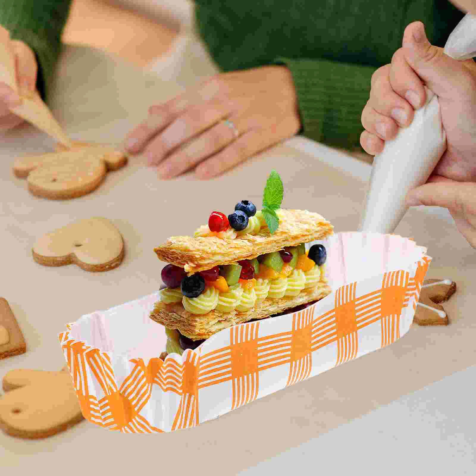 

200 PCS Banner Cake Base Cup Paper Cups Cupcake Liner Baking Food Tray for Plates