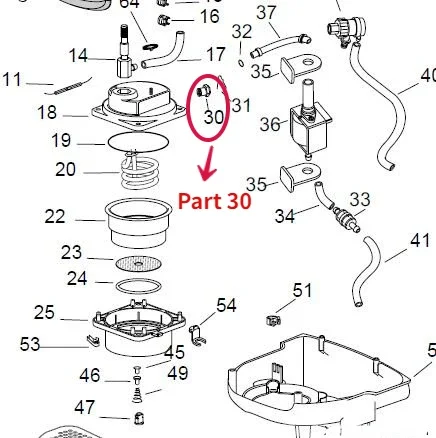 1 pz per Delonghi parti di riparazione macchina da caffè caldaia ingresso acqua rame baionetta universale BAR14/BAR40/EC400