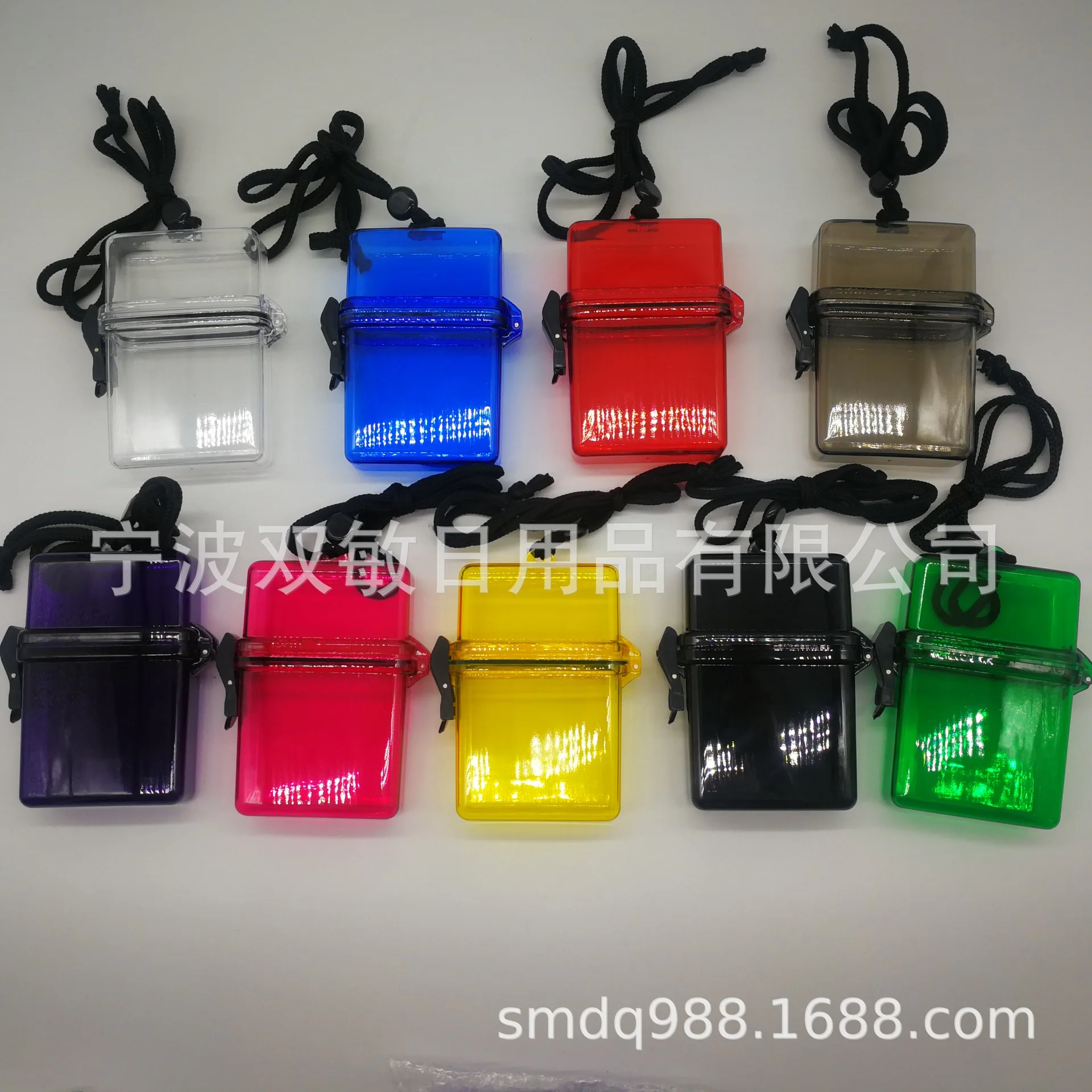 5PCS  INS Hanging Neck Transparent Cigarette Box Punk Hip Hop Phone Box Beach Plastic Sealed Box Waterproof Box