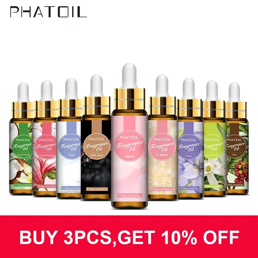 10ml with Dropper Coconut Vanilla Fragrance Oil for Making White Musk Orchid Coffee Magnolia Peach Lime Bubble Gum Aroma Oil