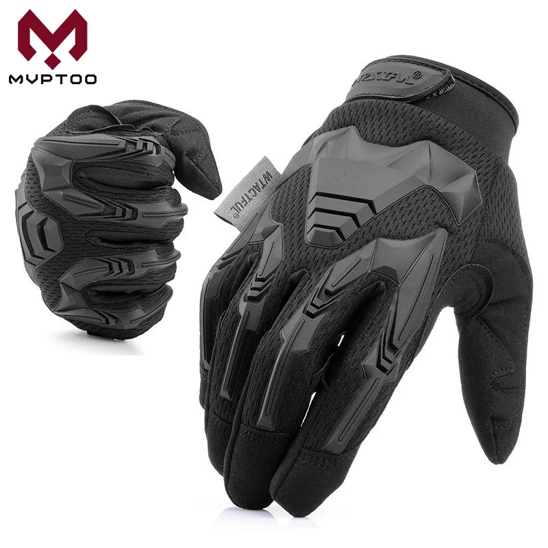 Tactical Gloves Touch Sceen Paintball Shooting Airsoft Combat Bicycle Rubber Protective Anti-Skid Full Finger Glove Men Women