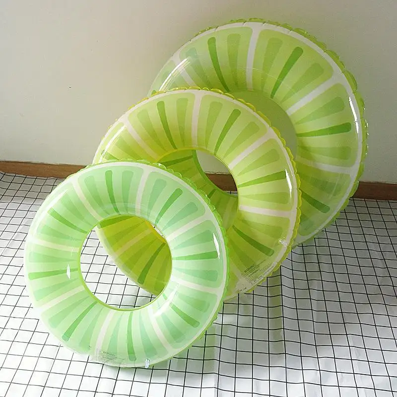 1Pcs Inflatable Fruit Swim Ring Orange Pattern Durable PVC Pool Float for Summer Beach Pool Party Water Entertainment