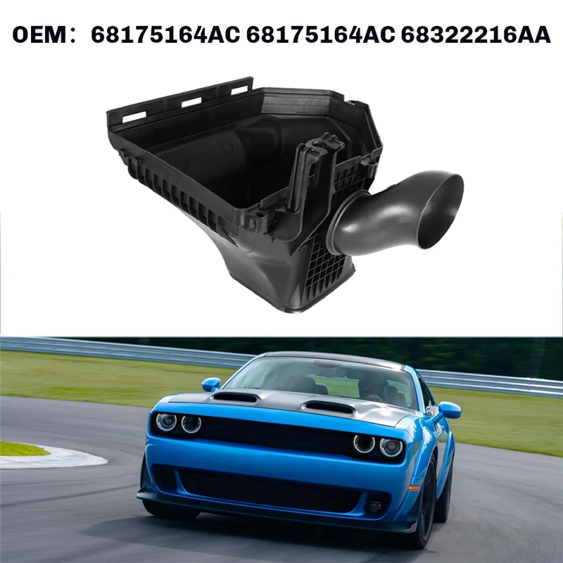 BB Engine Conversion Air Cleaner Box & Fresh Air Duct Tube For Dodge Challenger 2019-2020 68175164AC 68322216AA 68207918AB