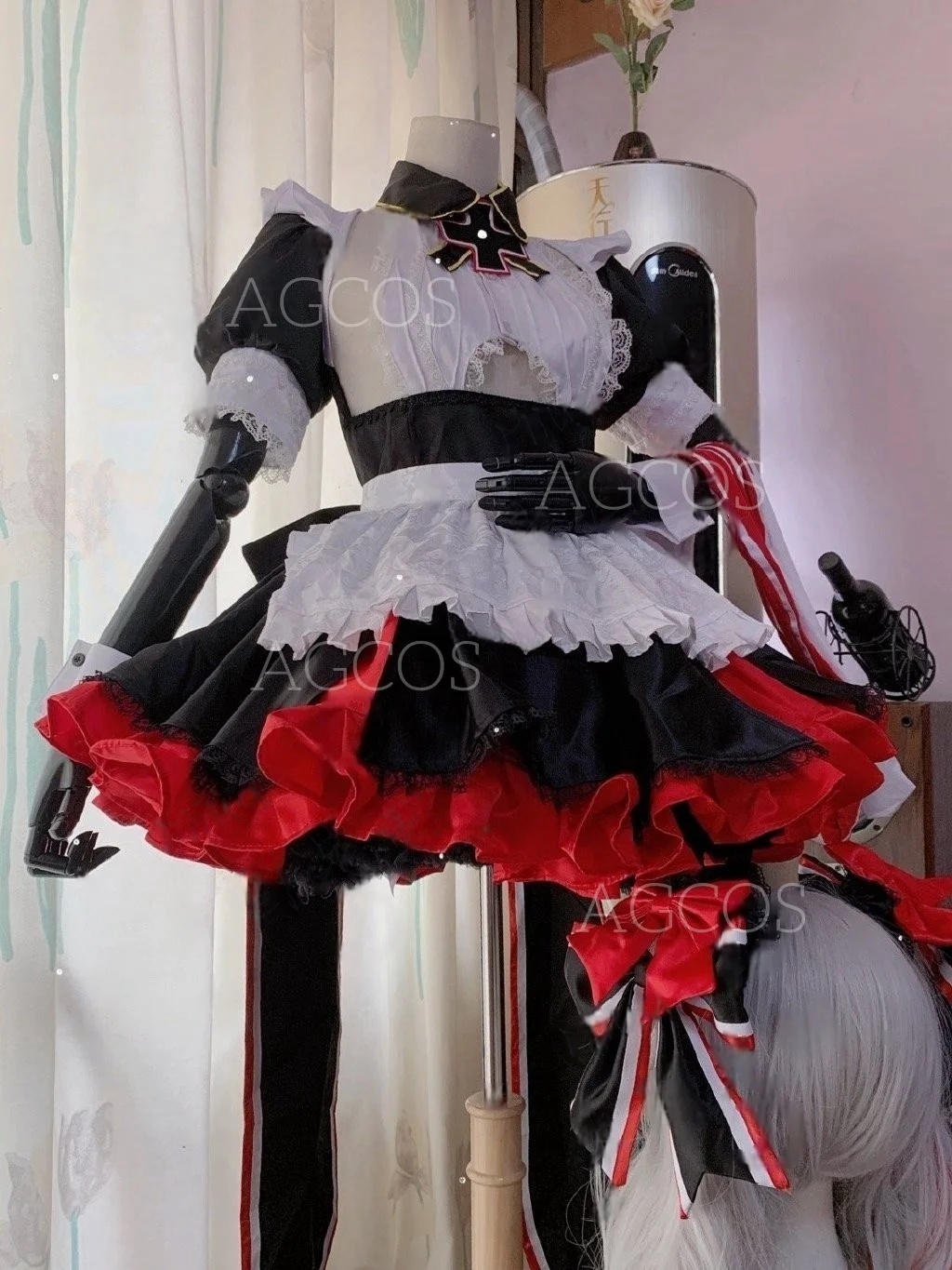 AGCOS Customized Azur Lane KMS Prinz Eugen Cosplay Costumes Christmas Sets Woman Maid Dress KMS Prinz Eugen Doujin Cosplay