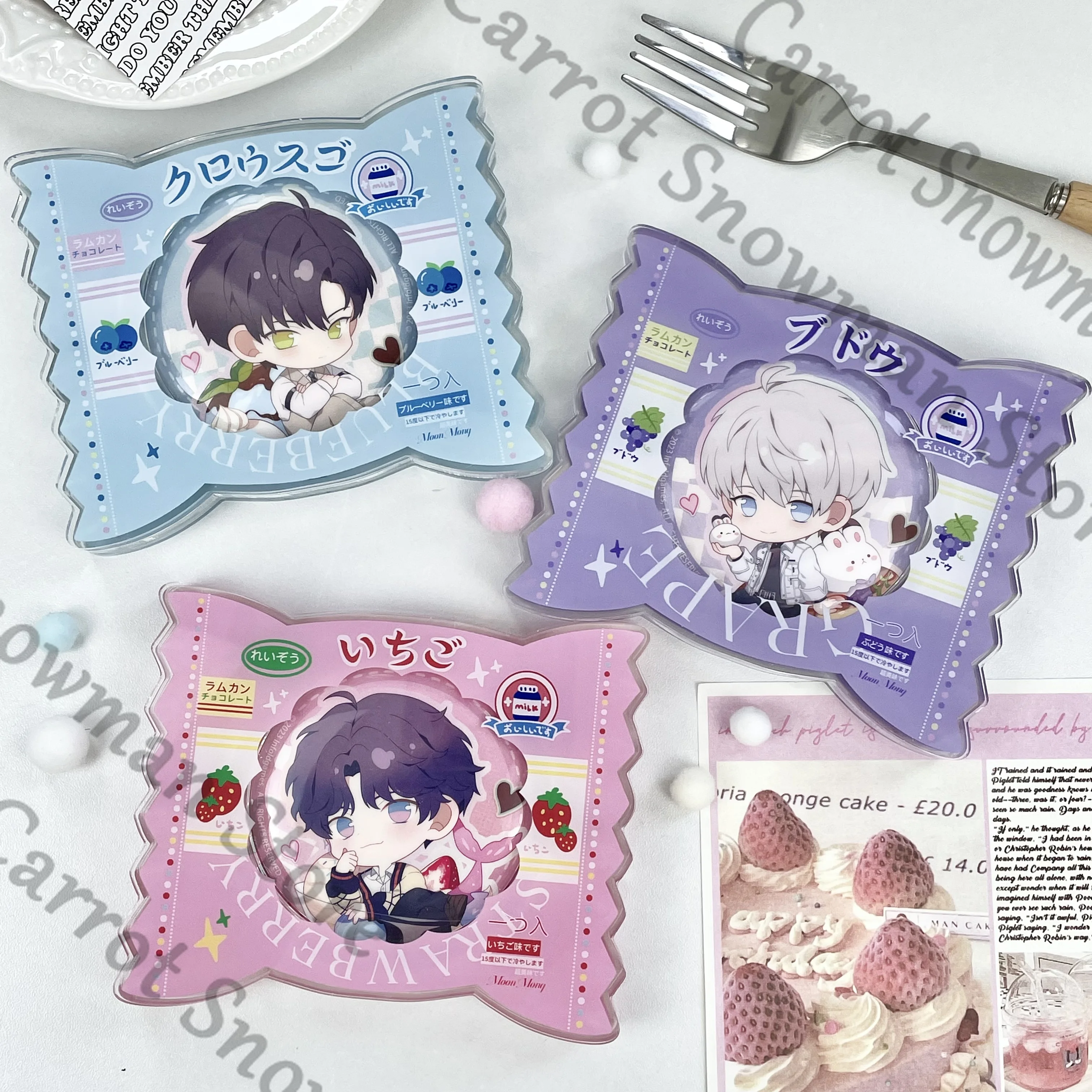 Love and Deepspace Zayne Rafayel Xavier Anime Candy Magnet Badge Protective Case Acrylic Cospaly Cartoon Decorate Gift