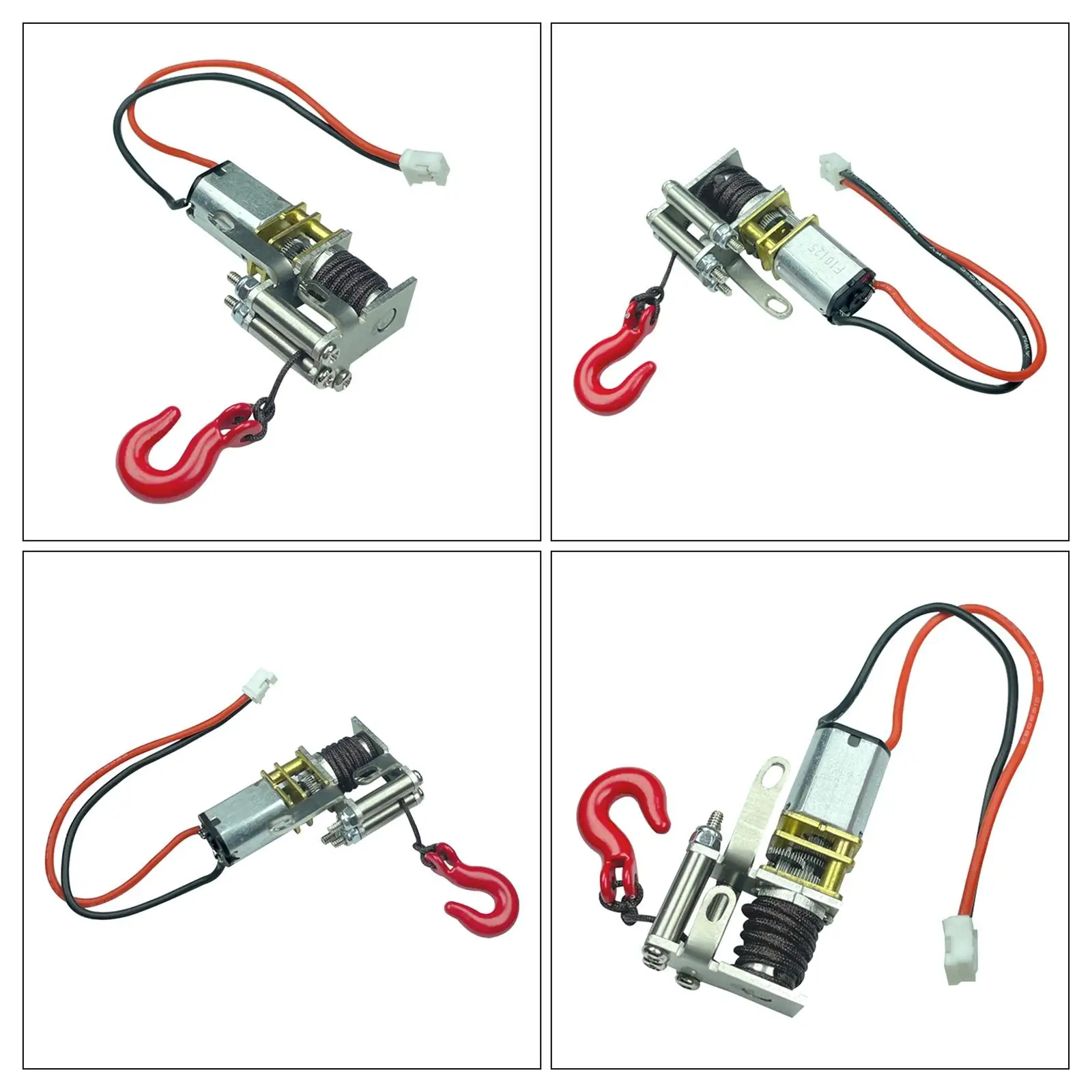 Metal Automatic Winch with Motor for 1:12 Scale RC Car Vehicles DIY Accessory Parts