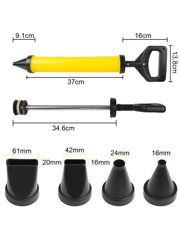 Grout Filling Tools With 4 Nozzles Applicator Hand Tools Caulking Gun Grouting Mortar Sprayer Cement Lime Pump