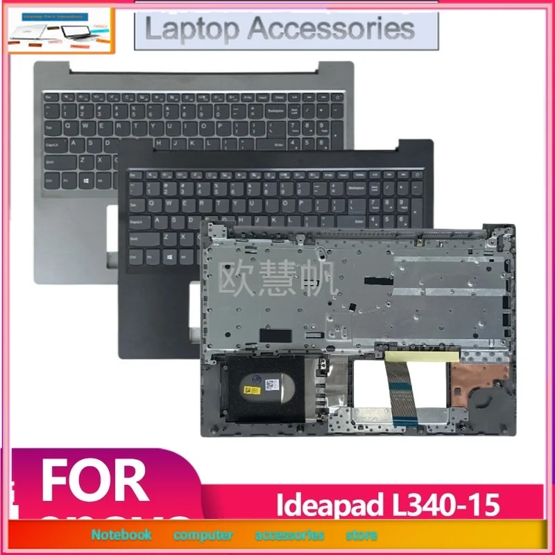 T nuevo para Lenovo Ideapad L340-15 L340-15IWL L340-15API cubierta superior del reposamanos del ordenador portátil con teclado estadounidense sin panel táctil