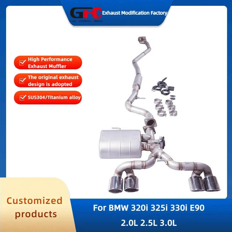 

GFC Catback Valvetronic Exhaust Pipe for BMW 320i 325i 330i E90 2.0L 2.5L 3.0L High-Performance Valve Exhaust Muffler System