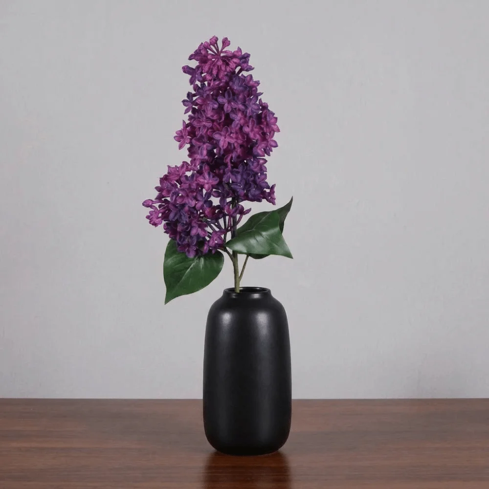 

Realistic Artificial Lilac Branch Lifelike Handmade Plastic Lilac Flower Long Branch Decorative Faux Flower