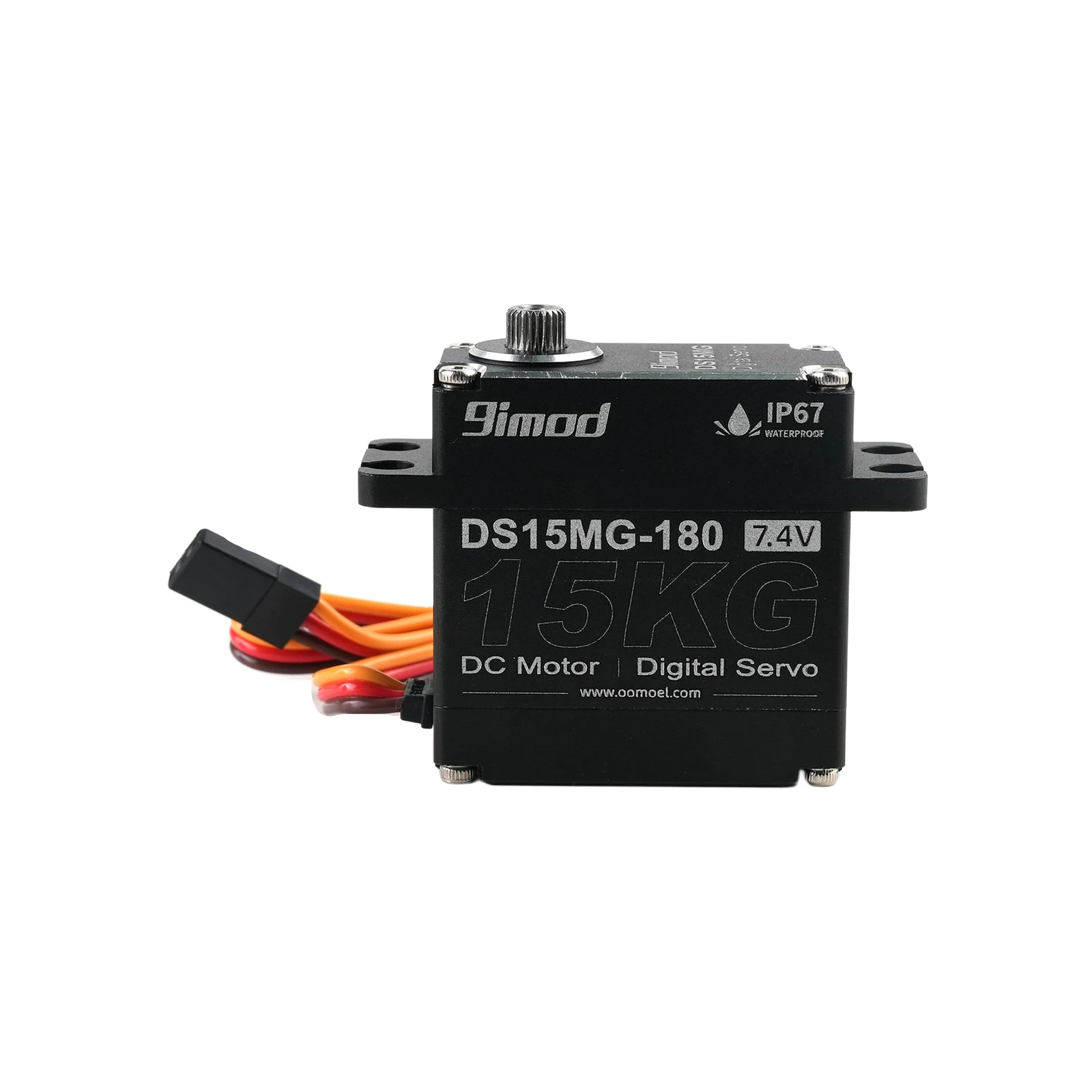 DS15MG – servomoteur numérique 15KG, 7.4V, Angle de 270/180 degrés, engrenages métalliques contrôlables, fonctions de puissance, pièces pour voiture/Robot