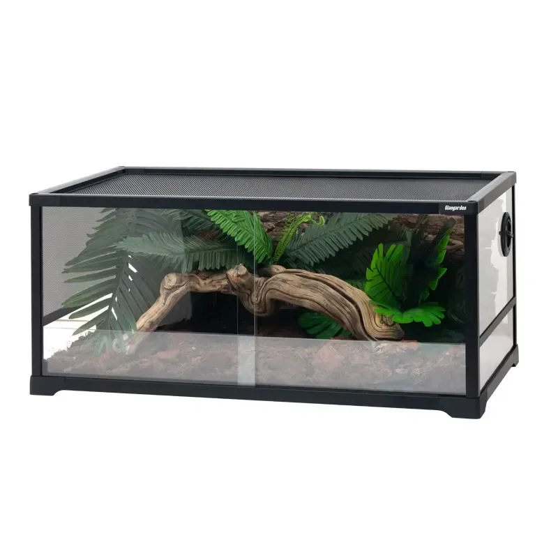 Durable Glass Enclosure for Reptiles Quail Hamsters & Brooding Chickens-Pet Care
