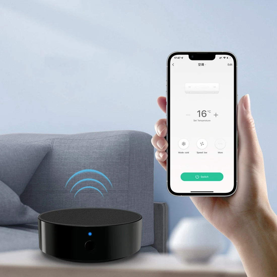 جهاز تحكم عن بعد ذكي بالأشعة تحت الحمراء ، جهاز تحكم عن بعد بالأشعة تحت الحمراء العالمي ، تويا ، واي فاي ، تلفزيون ، دي في دي ، AUD ، التيار المتناوب ، العمل مع أليكسا ، جوجل هوم ، أليس