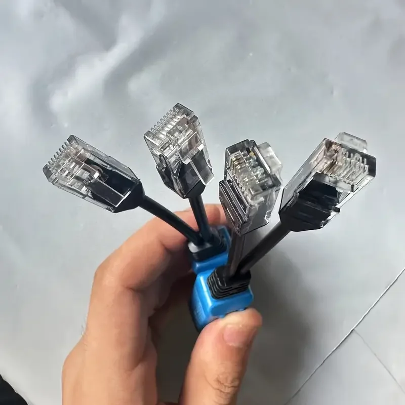 RJ45 splitter combiner uPOE cable two POE camera use one net cable POE Adapter Cable Connector Passive Power Cable For IP Camera