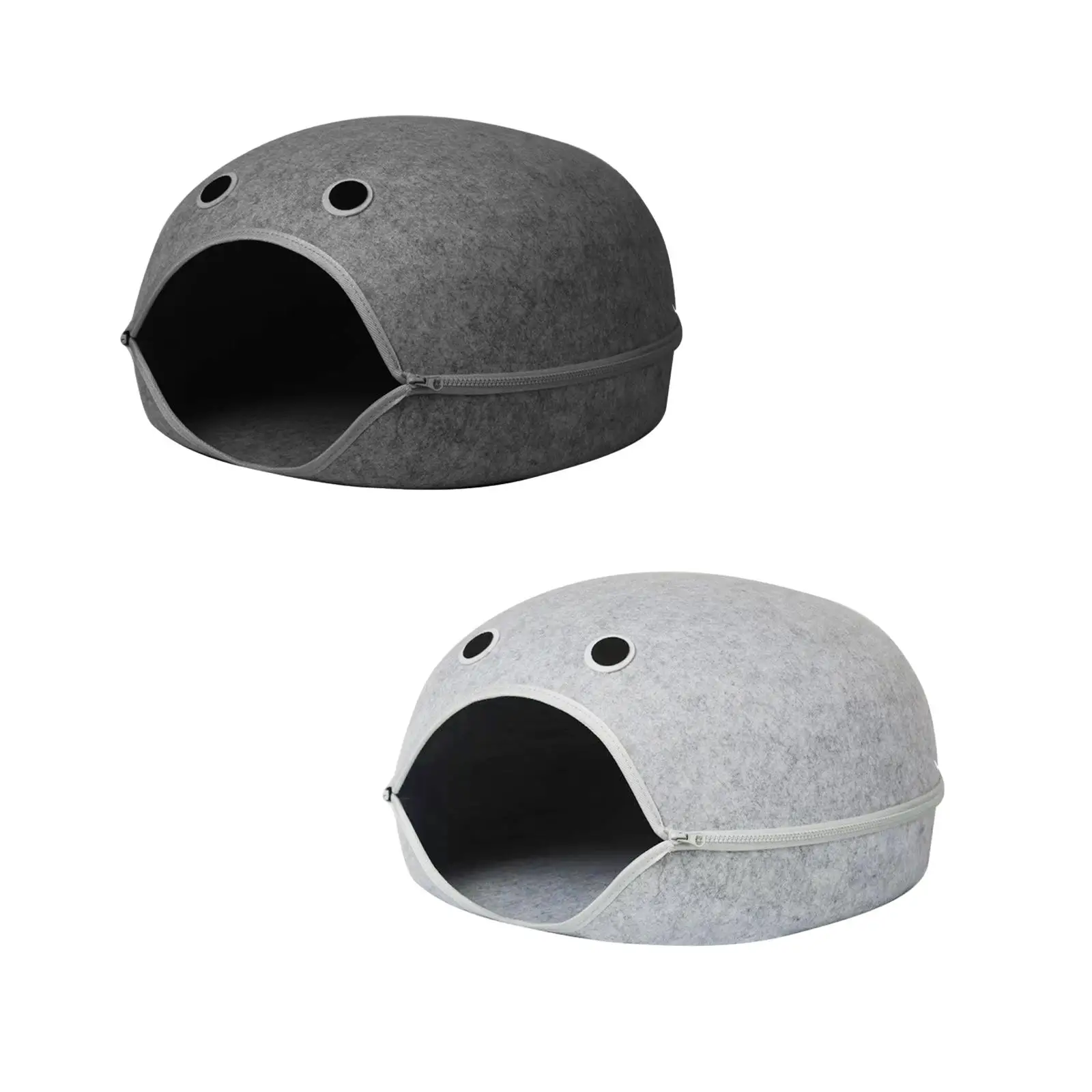 Semi Enclosed Pet Cat Nest Cozy Kennel Breathable Universal All Seasons for Small Pets Felt Cat Bed Pets Cave Bed Resting Nest