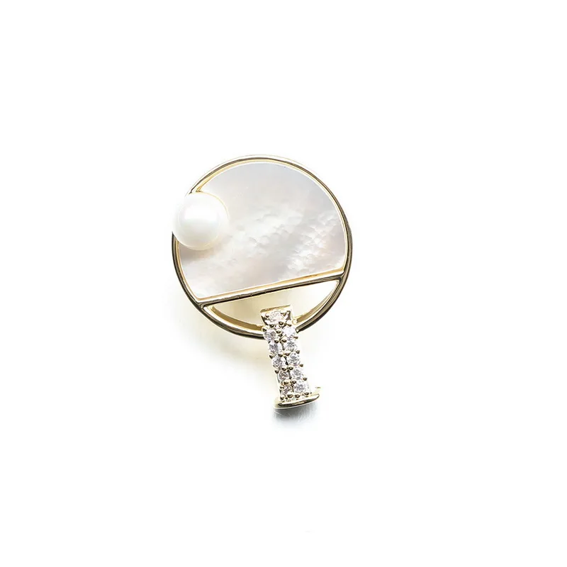 European and American pearl shell table tennis racket, tennis men's and women's collars, needle pins, brooches, badges, clothes