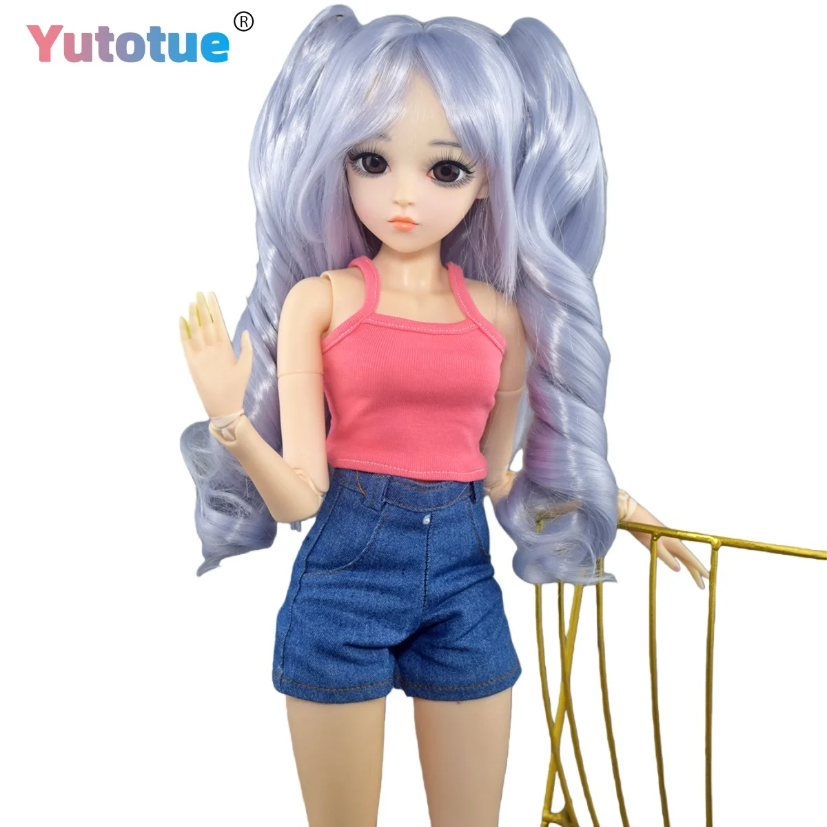 YUTOTUE 60cm Height Girl Doll Fashion Clothes Shoes Wig Set 1/3 BJD Doll Toy Kids Gift Lifelike