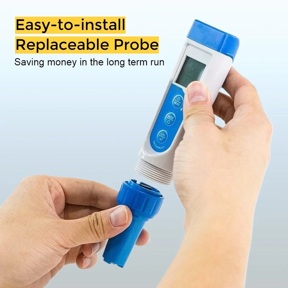 2026 NEW Pocket EC Tester Conductivity Tester with 2 Color Backlit EC/TDS/Salt/Temp/Resistivity 5 in 1 Multi-Purpose Tester