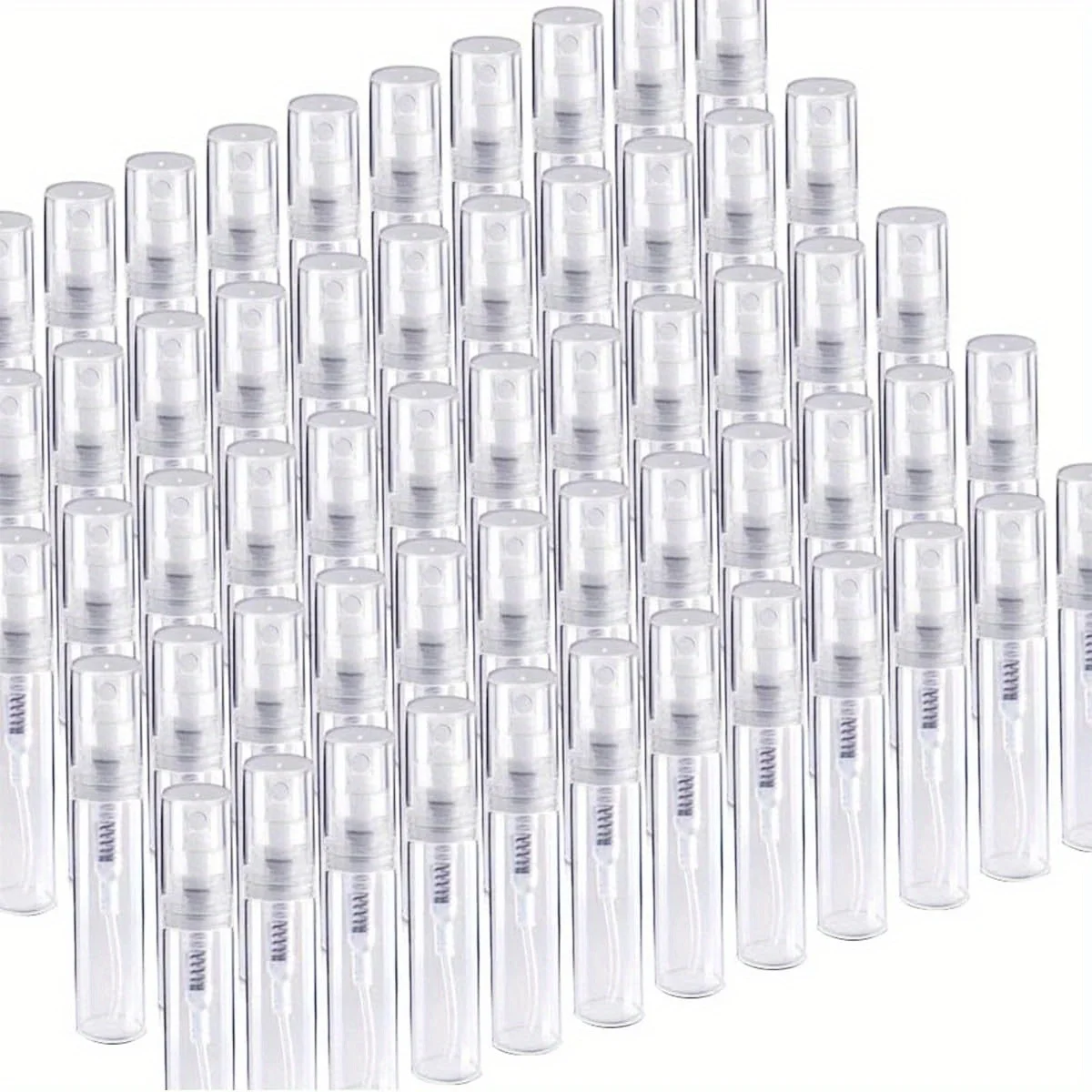 100 Stück 2ml Mini Klare Kunststoff-Sprühflaschen Leere Parfüm-Kosmetikflaschen Tragbarer Zerstäuber Feiner Nebel Flaschen für Ätherische Öle für Reisen – Detail 1