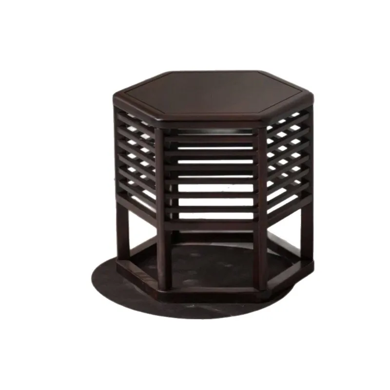 Ebony drum stool, Chinese style retro stool, household all solid wood dresser stool