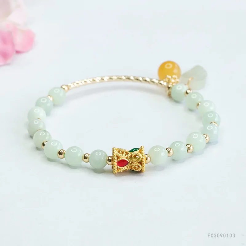 

Natural Burmese A Jade Leaf Bracelet, Half Bangle Unique Open Bracelet, Lucky Growth Jewelry