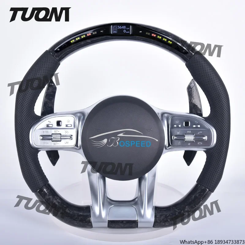 

Customized Carbon Fiber LED Steering Wheel For Mercedes Benz A C E S Class