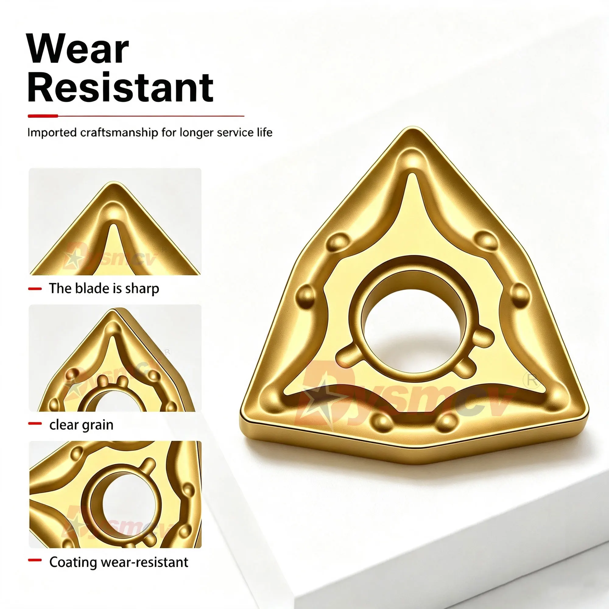 DESKAR Peach Shaped Turning Inserts WNMG080404/08/12-CM/HQ/MA/R-VF LF9018/LF9118 For Steel Processing And Modulation Processing