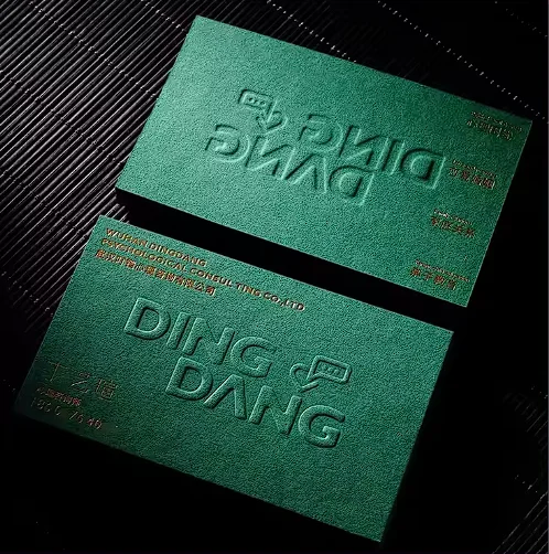 Customized luxury embossed/gravure environmentally friendly cotton paper business cards with their own logo on paper