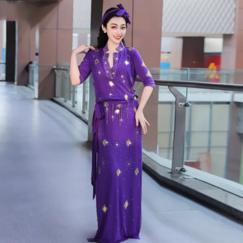 Belly Dancing Dress Advanced Diamond Professional Performance Costume Adult Female Oriental Dance Competition Clothing