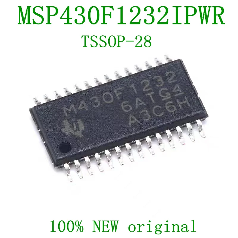 

MSP430F1232IPWR Printed Microcontroller, MSP430F1232, TSSOP-28, 16-bit, 100% New