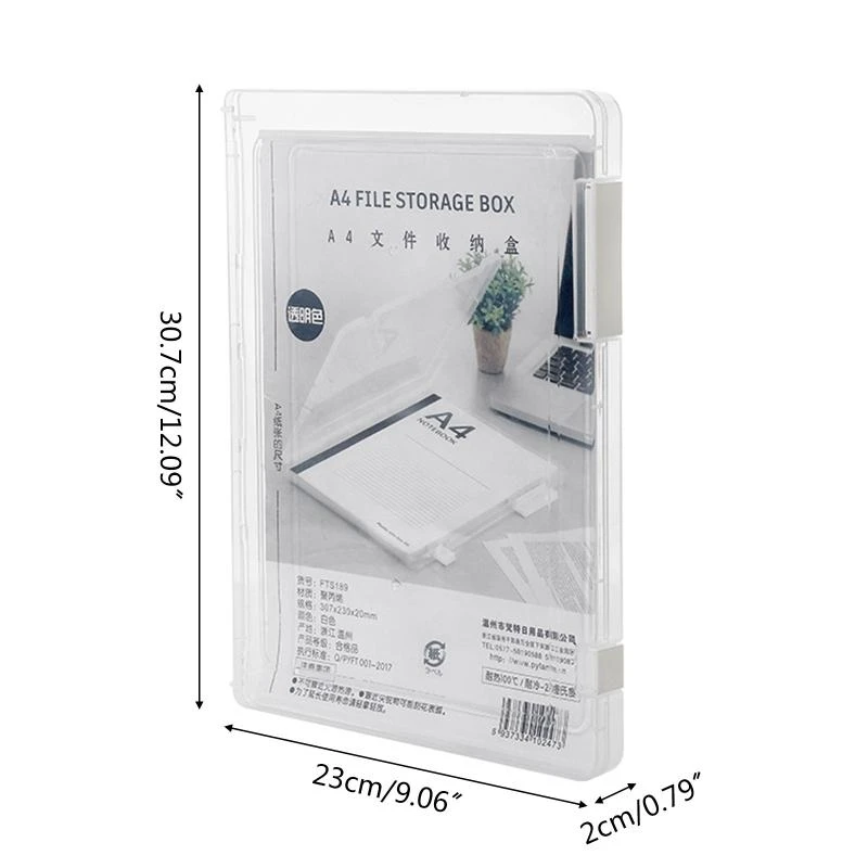 090F File Box Document สำหรับ Case Portable Project สำหรับกล่องพลาสติกโปร่งใสสำหรับ CASE