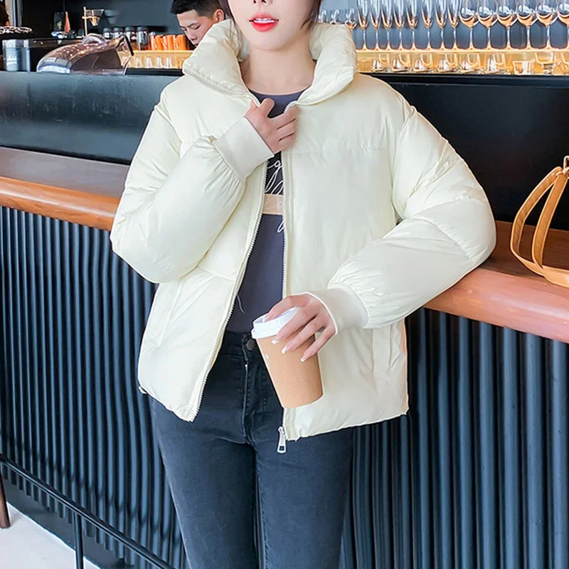 2024 New Fall Winter Female Warm Solid Bread Clothes Women Korean Style Loose Fashion Parkas Thickened Jackets Down Cotton Coats