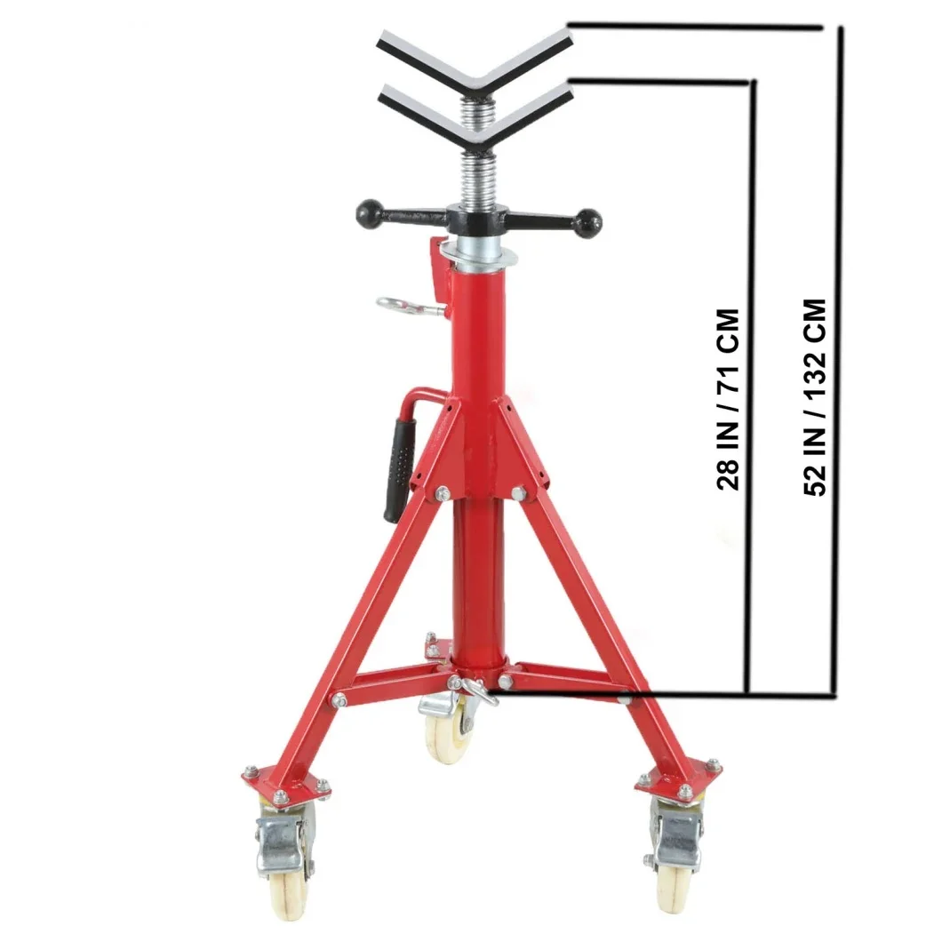 Moveable pipe stand with casters for pipe size 12inces loading weight max 882 lbs