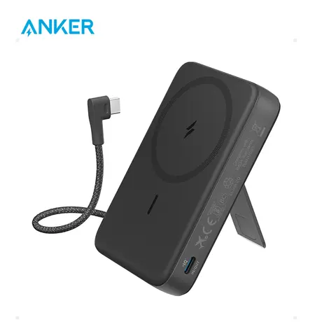 Anker Zolo 마그네틱 보조배터리, 10,000mAh 무선 휴대용 충전기, 최대 30W 고속 충전, 내장 USB-C 배터리 팩,맥세이프,파워뱅크,맥세이프 보조배터리,보조배터리 고속충전