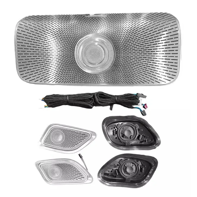 3pcs Roof 64colors LED Speaker Car Ceiling Speakers W223 Ambient Light For Mercedes Benz New C/S/GLC-class W206 W223 X254