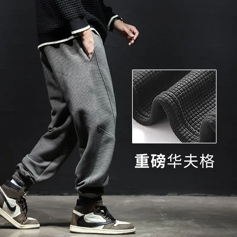 Winter Velvet Thickened Trousers Men's Joggers Basketball Sweatpants Loose Large Size Casual Streetwear Sports Heavy Baggy Pants
