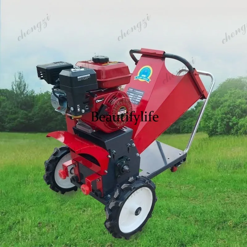 

Portable Diesel Chaff Cutter Mobile Grass Cutter Wet and Dry Straw Orchard Branch Crusher Wood Shredder