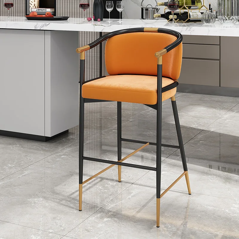 Modern Minimalist Bar Chair Luxury Stool Home Designer Island Backrest Chair Tabourets De Bar Bancos 하이체어 Chaise Sillas De Bar