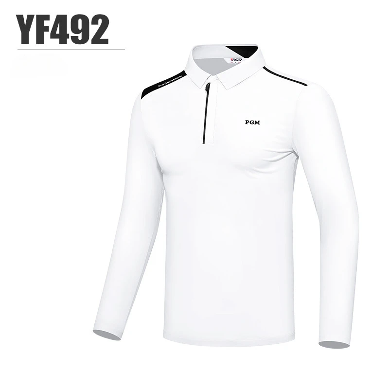 PGM Golf Men\'s Long Sleeved T-shirt Is Sweat Wicking Windproof and Warm Soft comfortable Golf Clothing Men YF492