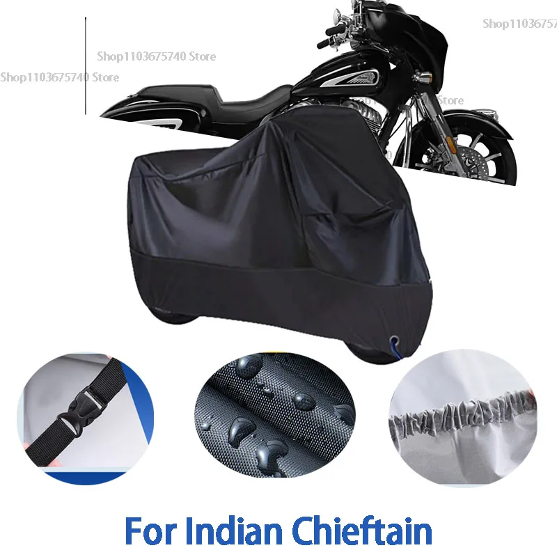 

Мотоциклетные полные чехлы для Indian Chieftain, автомобиль на открытом воздухе, защита от солнца, пыли, без ушей, утолщенный оксфордский чехол, аксессуары