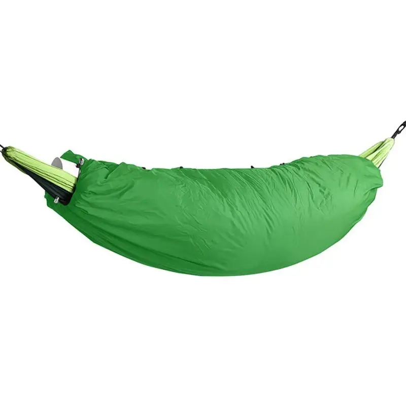 Pendurado Cama Redes Com Zíper Ultraleve Portátil Camping Ao Ar Livre Balanço Hammock Adulto Quente Capa Saco De Dormir Hammock