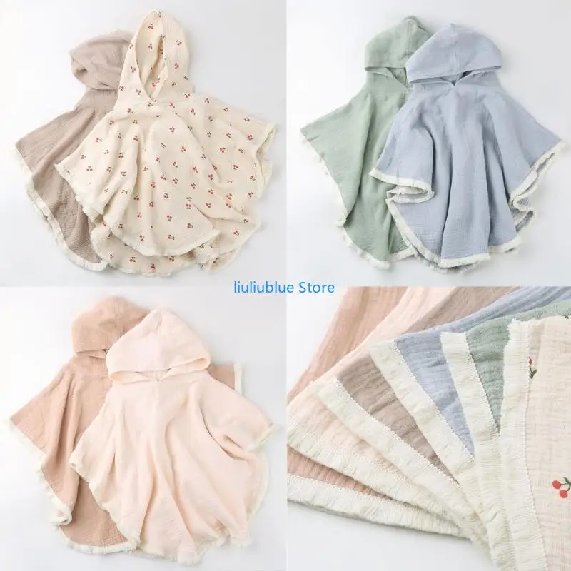 

Newborn Baby Bathrobe 2-layer Toddlers Receiving Blanket for Infant Boys Girls 62CF