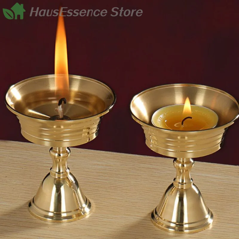 ※1PC Candle Holders Copper Butter Light Holder Extended Innovative Handicraft Creating Supplies Light Candlestick Put