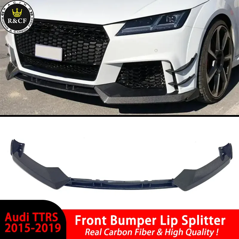 

TTRS MK3 Передний бампер из углеродного волокна, спойлер, сплиттер для Audi TTRS MK3 8S 15-19 гг.