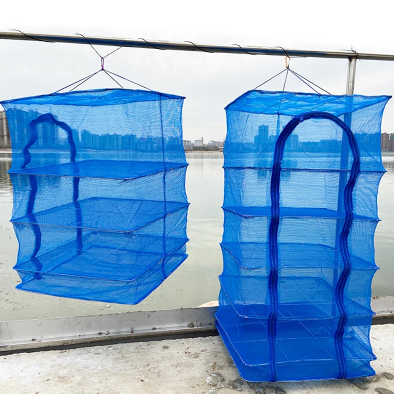 

Многофункциональная 4-слойная складная сушилка-сетка для рыбы и овощей, подвесная сетчатая сушилка-мешок для хранения