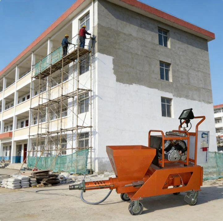 Mortar Spraying Machine Portable Mortar Plaster Sprayer For Office Building Fireproof Coating Painting Construction Work