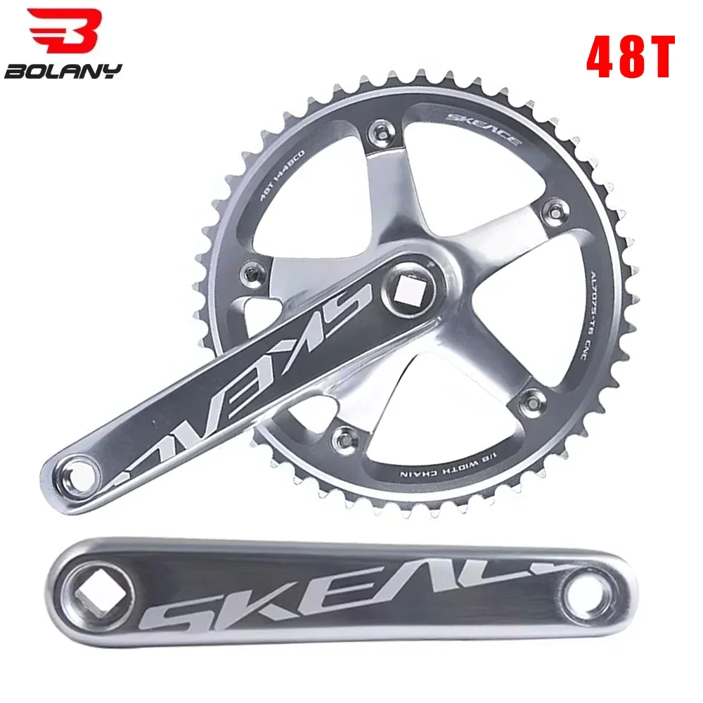 SKEACE Bicycle Crankset 144BCD Mountain Bike Square Hole Crank