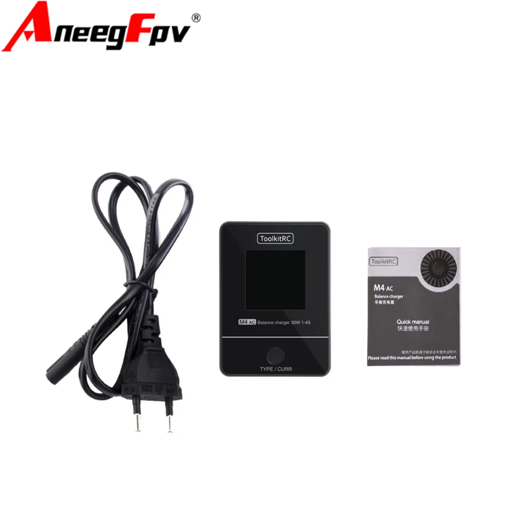 

ToolkitRC M4AC 30W LiPO LiFE LiHV Compact AC Charger 1-4S XT30/ XT60 Interface for RC Model FPV Racing Freestyle Drone Batteries