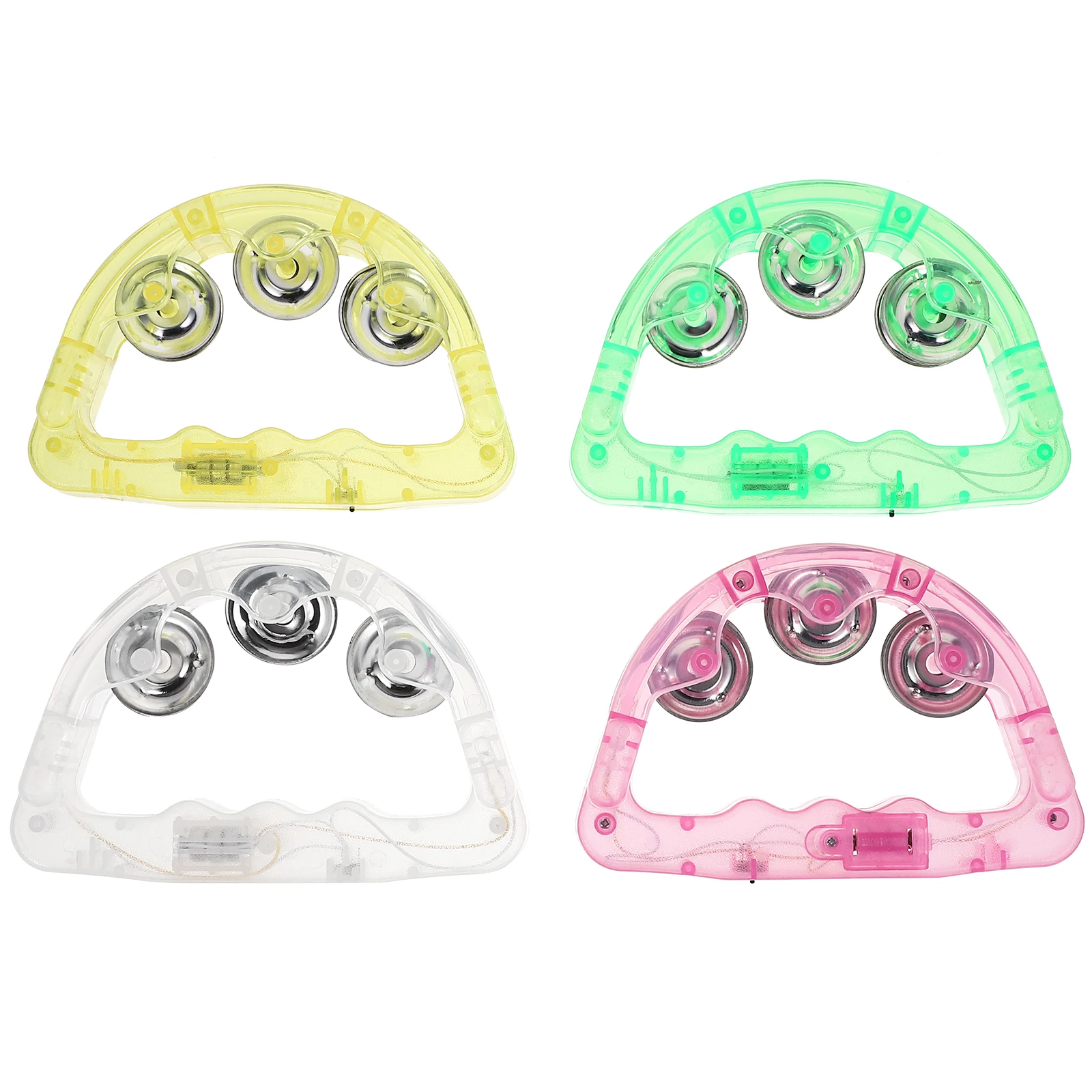 8 قطعة LED الدف اللعب حفلة وامض الدعائم مضيئة Handbell سبعة ألوان عشوائية خفيفة الوزن عيد ميلاد مهرجان كرنفال