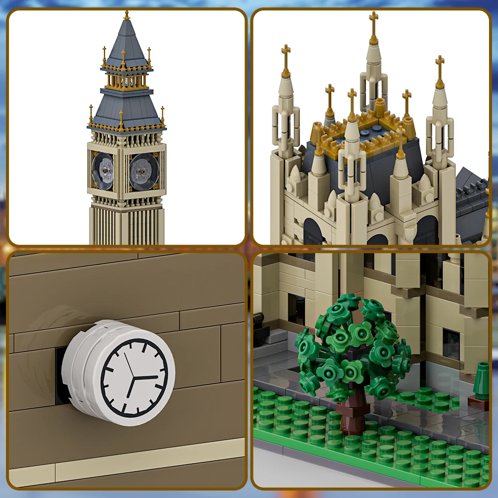 

MOC Big Ben Modular Building Blocks Model London Big Ben Famous Street View Architecture Bricks Assembly Toys Kids Birthday Gift